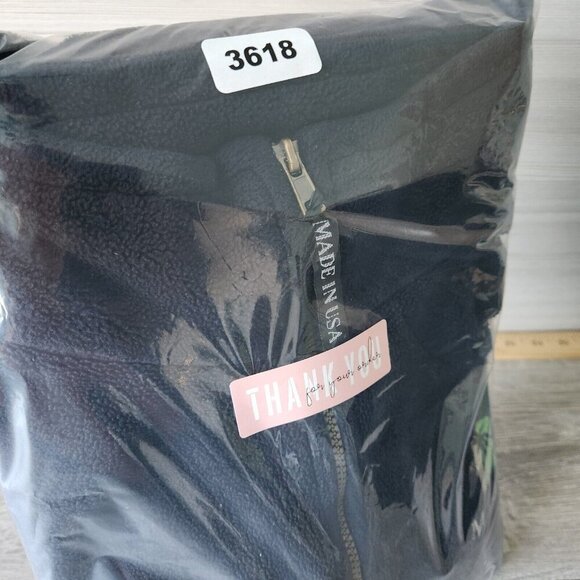 Polar Graphic Vtg Blue Embroidered Maui Hawaii 1/4 Zip Pullover Fleece USA Made - Picture 13 of 14